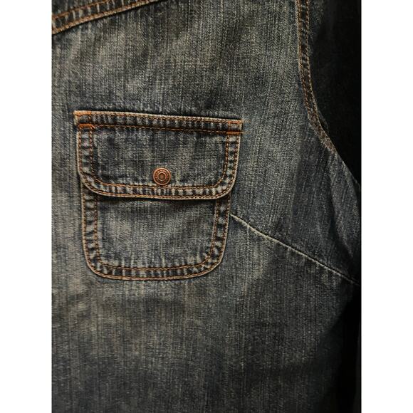 Old Navy Women’s Blue Jean jacket/shirt size large - Picture 6 of 8